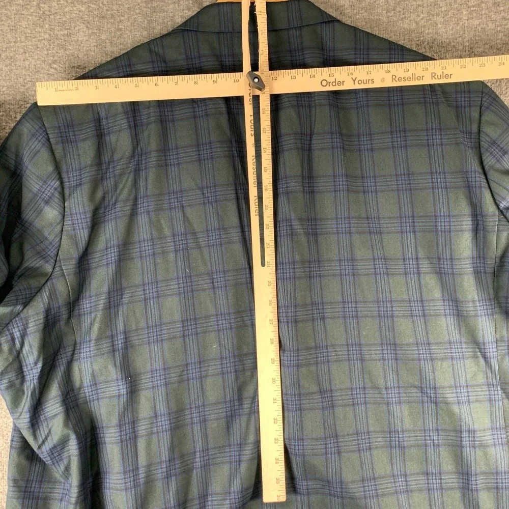 Oak Hill Blazer Jacket Men 4XL Green Plaid Sport Coat DXL Oversize Big